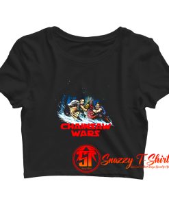 Chainsaw Wars Star Wars Leatherface Horror Halloween Movie Crop Top Shirt