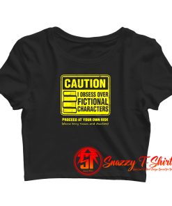 Character Caution Crop Top Shirt