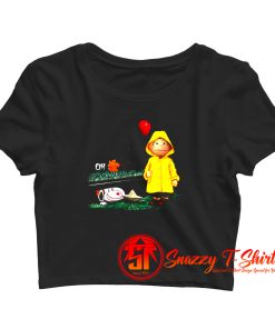Charlie Brown And Snoopy IT Crop Top Shirt