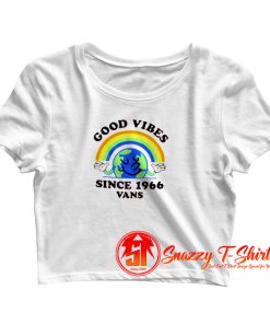 Cheap Vans Good Vibes Since 1966 Crop Top Shirt