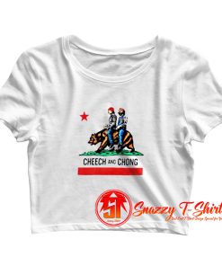 Cheech and Chong California Republic Flag Crop Top Shirt