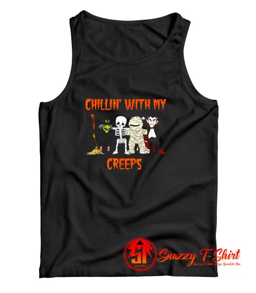 Chillin with My Creeps Vampire Halloween Tank Top