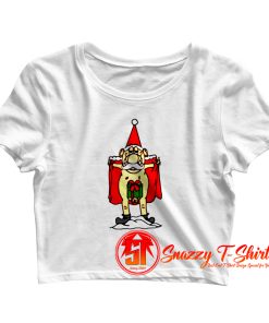 Christmas Flasher Gnome Crop Top Shirt