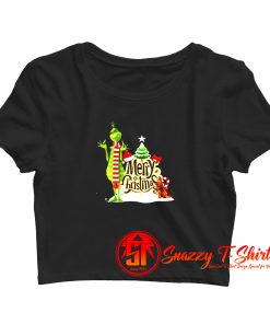 Christmas Grinch Crop Top Shirt