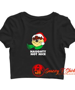 Christmas Looney Tunes Tasmanian Devil Crop Top Shirt