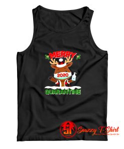 Christmas Merry Quarantine 2020 Reindeer Tank Top