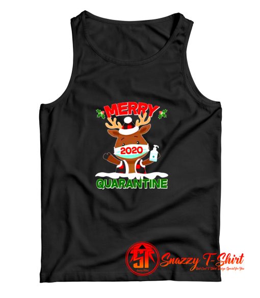 Christmas Merry Quarantine 2020 Reindeer Tank Top
