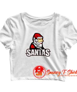 Christmas Santa Happy New Year Crop Top Shirt