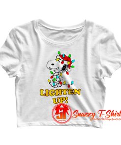 Christmas Snoopy Lighten Up Crop Top Shirt