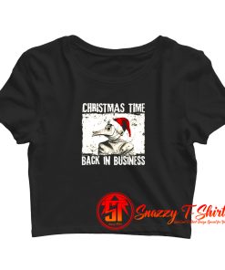 Christmas Time Back In Business Plague Doctor Crop Top Shirt