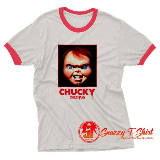 Chucky Movie Child Play Horror Retro Ringer Tee