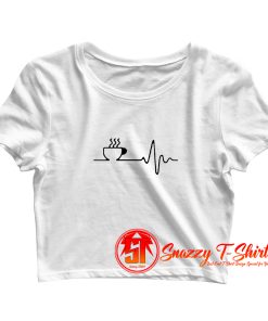 Coffee Life Heartbeat Crop Top Shirt