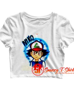 Cool Ash Ketchum Airbrushed Unisex Crop Top Shirt