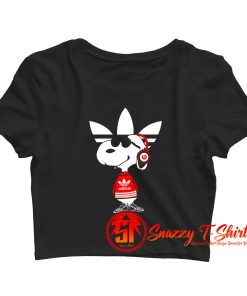 Cool Snoopy Adidas Parody Crop Top Shirt