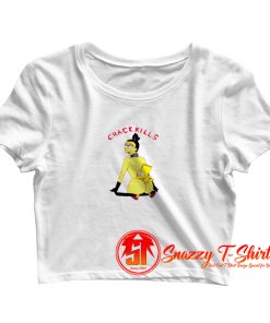 Crack Kills Bart Simpson Funny Crop Top Shirt