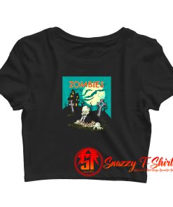 Creepy Zombies Scary Halloween Crop Top Shirt