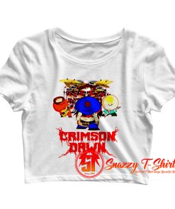 Crimson Dawn Crop Top Shirt