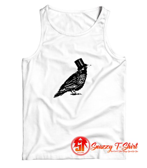 Crow Hat Mens White Tank Top