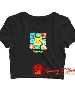 Cute Cartoon Pokemon Characters Crop Top Shirt