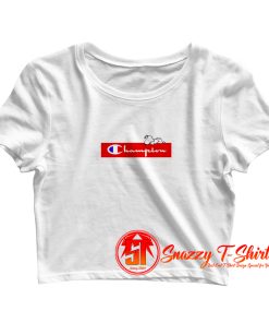 Cute Champion Peanuts Crop Top Shirt