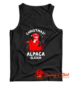 Cute Christmas Alpaca Sleigh Tank Top