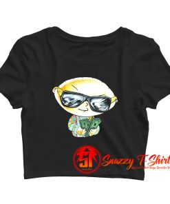 Cute Family Guy Stewie with Cash Bling Crop Top Shirt