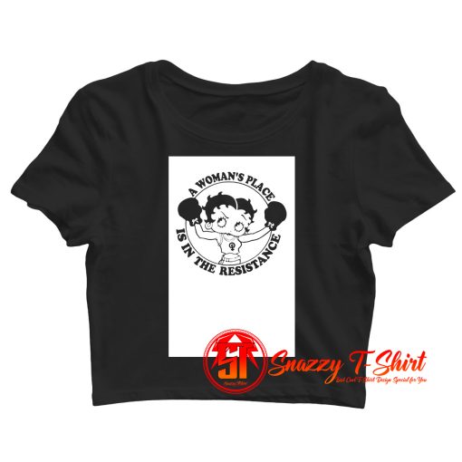 Cute Feminist AF Betty Boop Crop Top Shirt