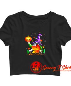 Cute Matching Gnome Witch Lovers Birthday Shirt Scary Pumpkin Halloween Day Design Crop Top Shirt
