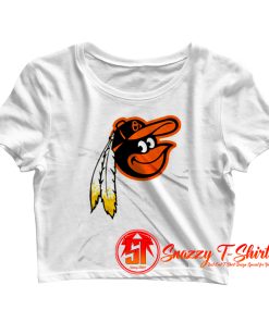Cute Redskins Orioles Logo Crop Top Shirt
