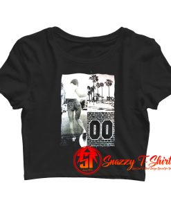 Cute Skating Girl Vintage Classic Crop Top Shirt