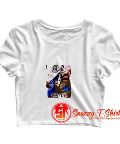 Cuz With Gun at The Back Graphic Crop Top Shirt