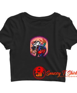 DC Comics Harley Quinn The Joker Valentines Crop Top Shirt