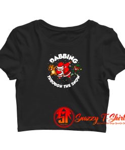 Dabbing Santa Christmas Gift Dab Santa Claus Crop Top Shirt