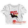 Dachshund Wiener Rides 25c Crop Top Shirt