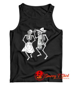 Dancing Skeletons Sugar Skull Day of the Dead Dia de los Muertos Mexican Heritage Halloween Gothic Tank Top