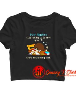 Dear Algebra Stop Asking Crop Top Shirt