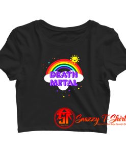 Death Metal Rainbow Funny Heavy Metal Pun Crop Top Shirt