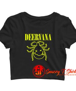 Deervana Parody Graphic Crop Top Shirt