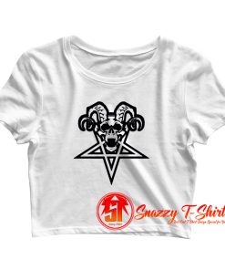 Demon Skull Pentagram Devil Satanic Satanism Heavy Metal Crop Top Shirt