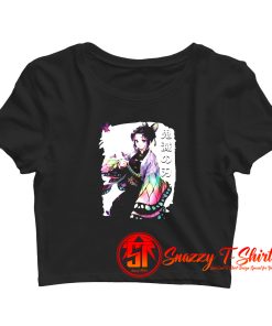 Demon Slayer Supernatural Anime Character Shinobu Kocho Crop Top Shirt