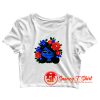 Dia De Los Muertos A Zombie Girl Crop Top Shirt