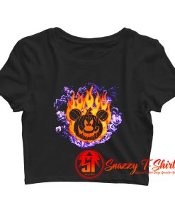 Disney Mickey Donald Goofy Halloween Crop Top Shirt