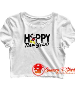 Disney Mickey Mouse Happy New Year Crop Top Shirt