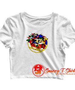 Disney Mickey Sleigh Squad Christmas Crop Top Shirt