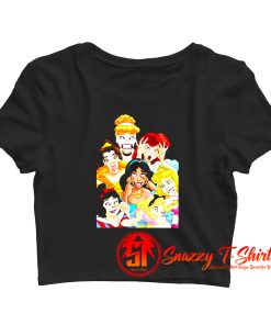 Disney Princess Funny Cover Cinderella Cute Crop Top Shirt