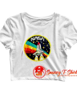 Distressed Logo Space Agency NASA Crop Top Shirt