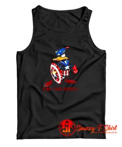 Donald Duck Captain America Marvel Character Tank Top