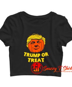 Donald Trump Or Treat Halloween Crop Top Shirt