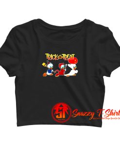 Donald duck Trick or Treat Crop Top Shirt
