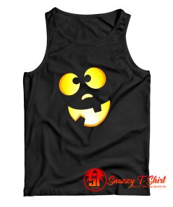 Dopey Halloween Pumpkin Jack O Lantern Face Tank Top